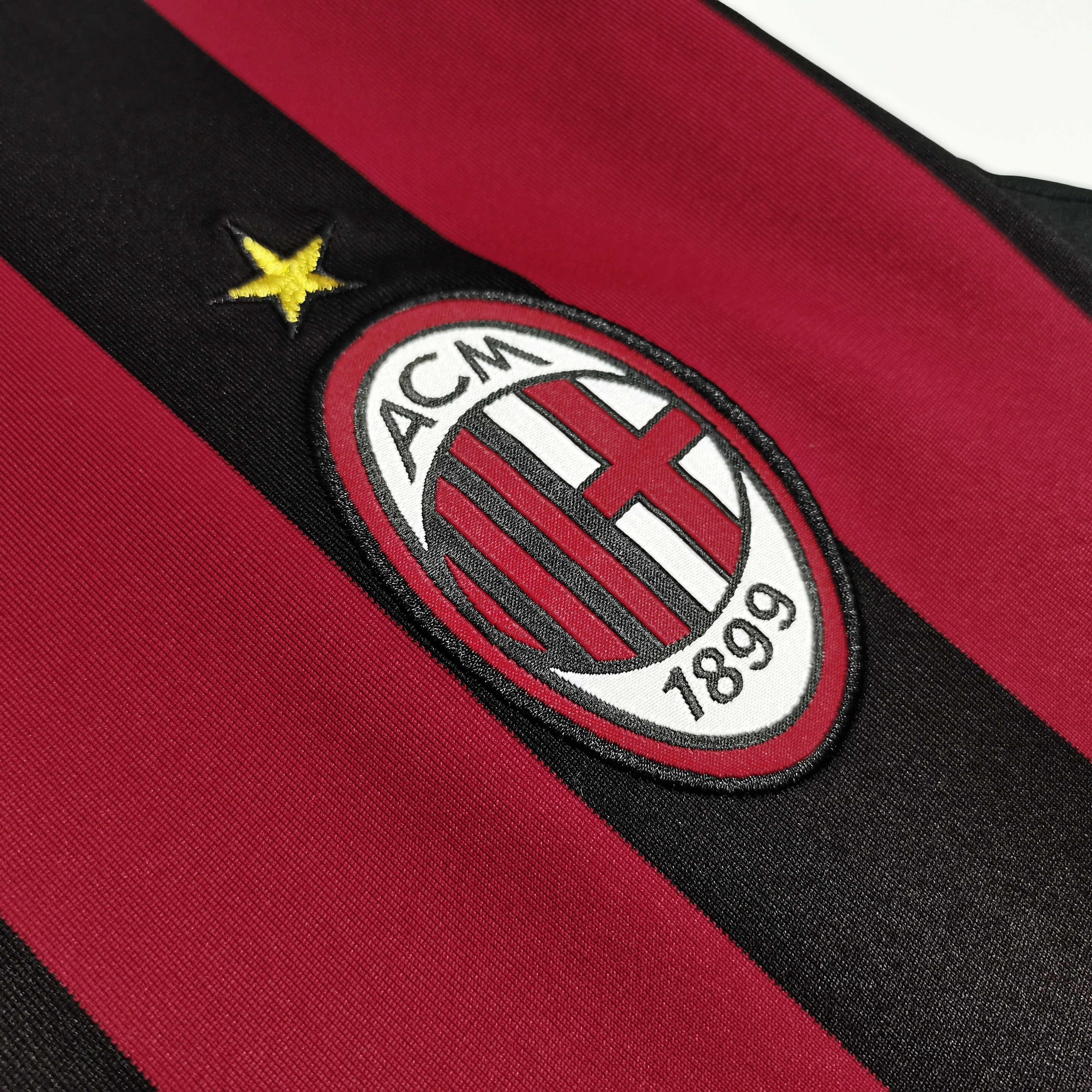 soccer fan wallets Camisa Milan I 09/10 - Verso Retr - Manga Longa
