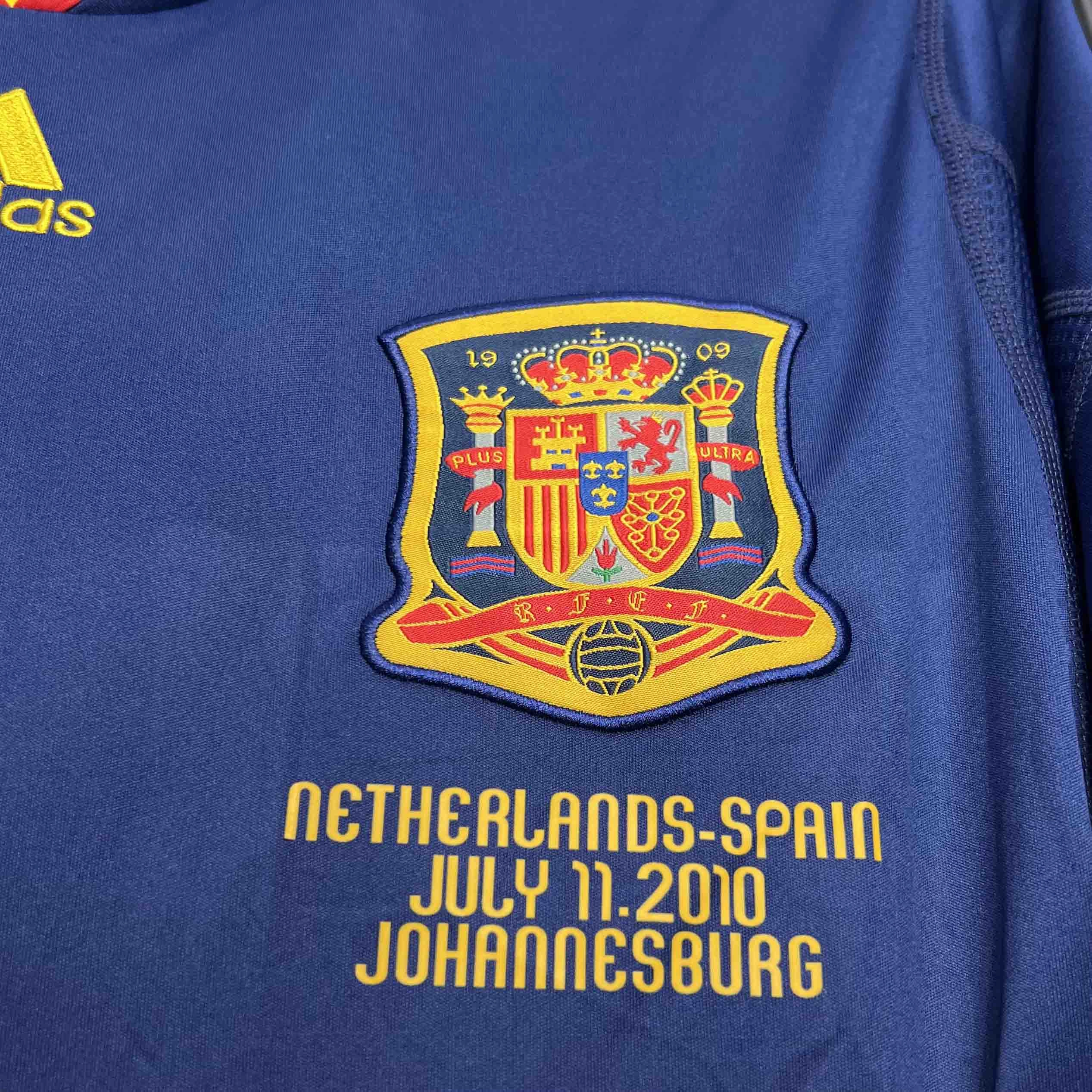 soccer fans apparel Camisa Espanha II 10/11 - Verso - Retr