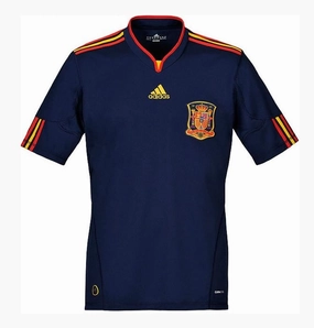 soccer fans apparel Camisa Espanha II 10/11 - Verso - Retr football club merchandise