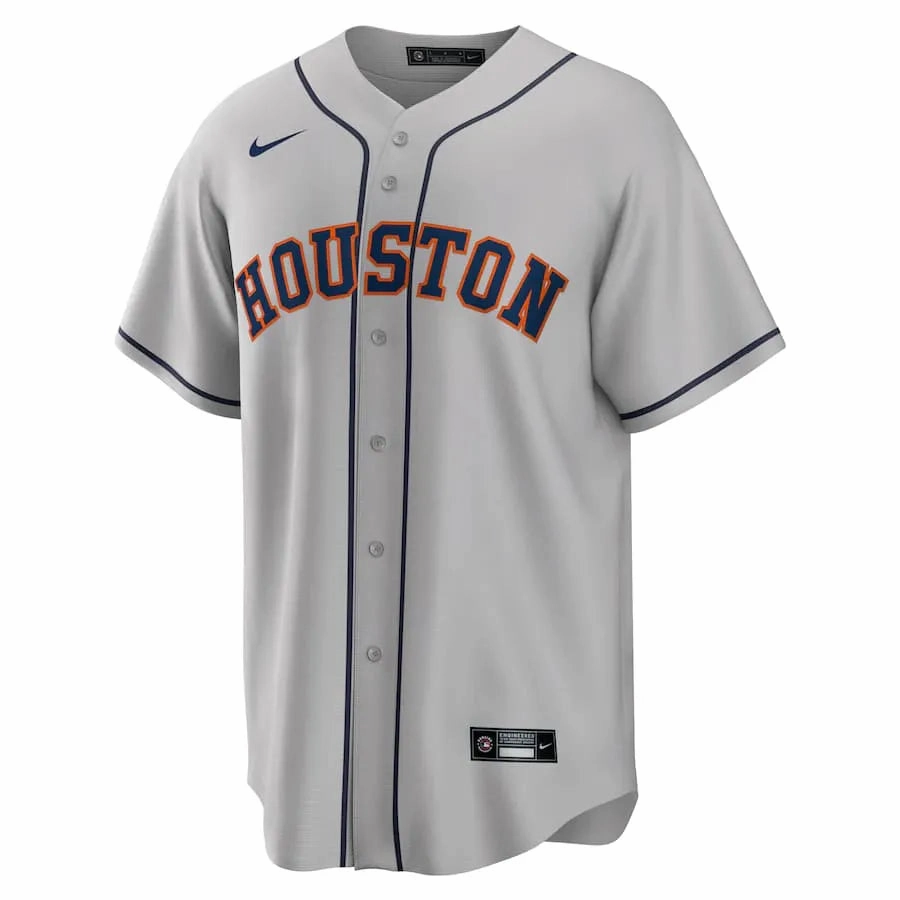 soccer supporter flags Camisa MLB Houston Astros Nike II Torcedor Masculina Cinza