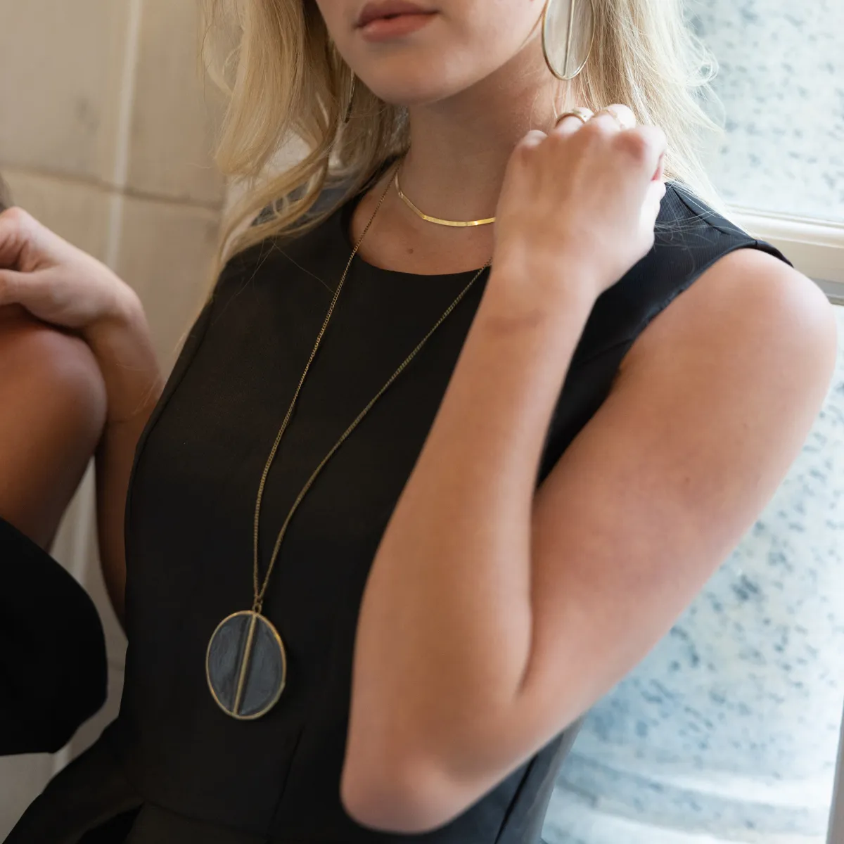 Splitting Stained Glass Necklace