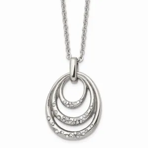 Stainless Steel CZ Necklace