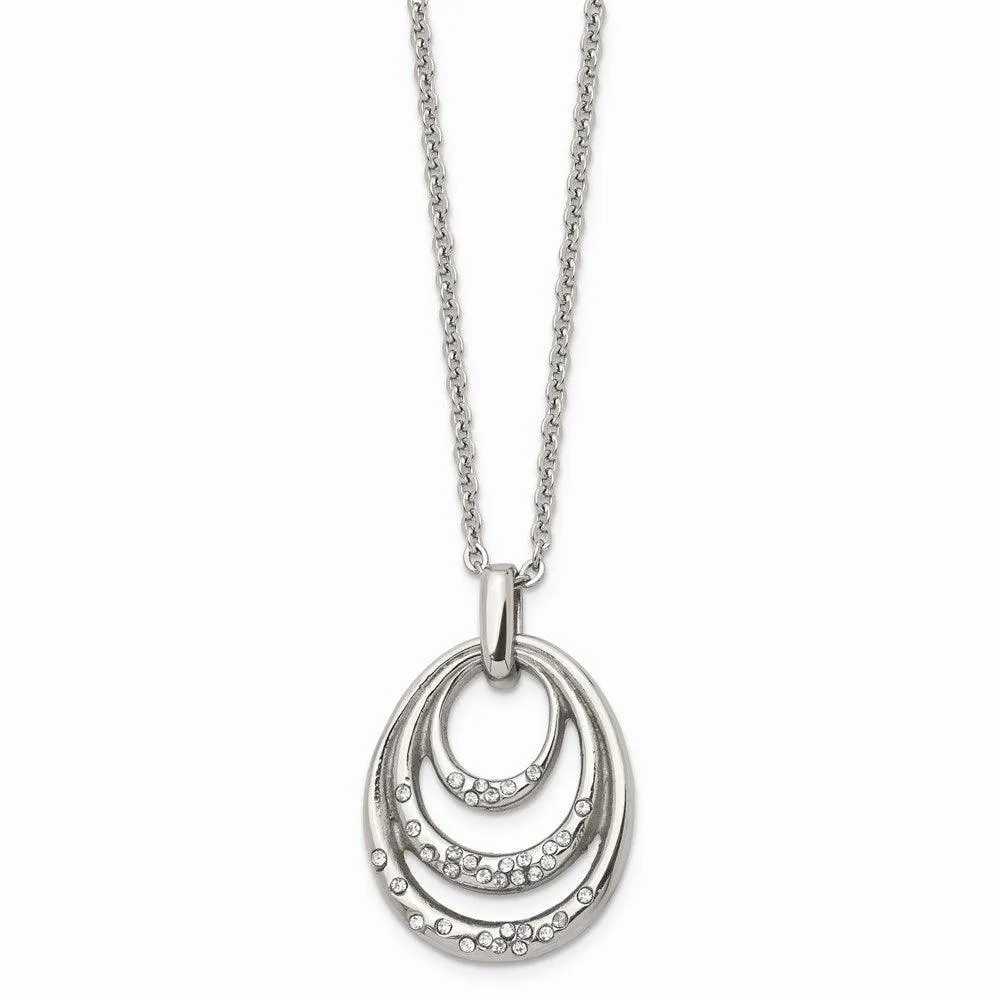Stainless Steel CZ Necklace