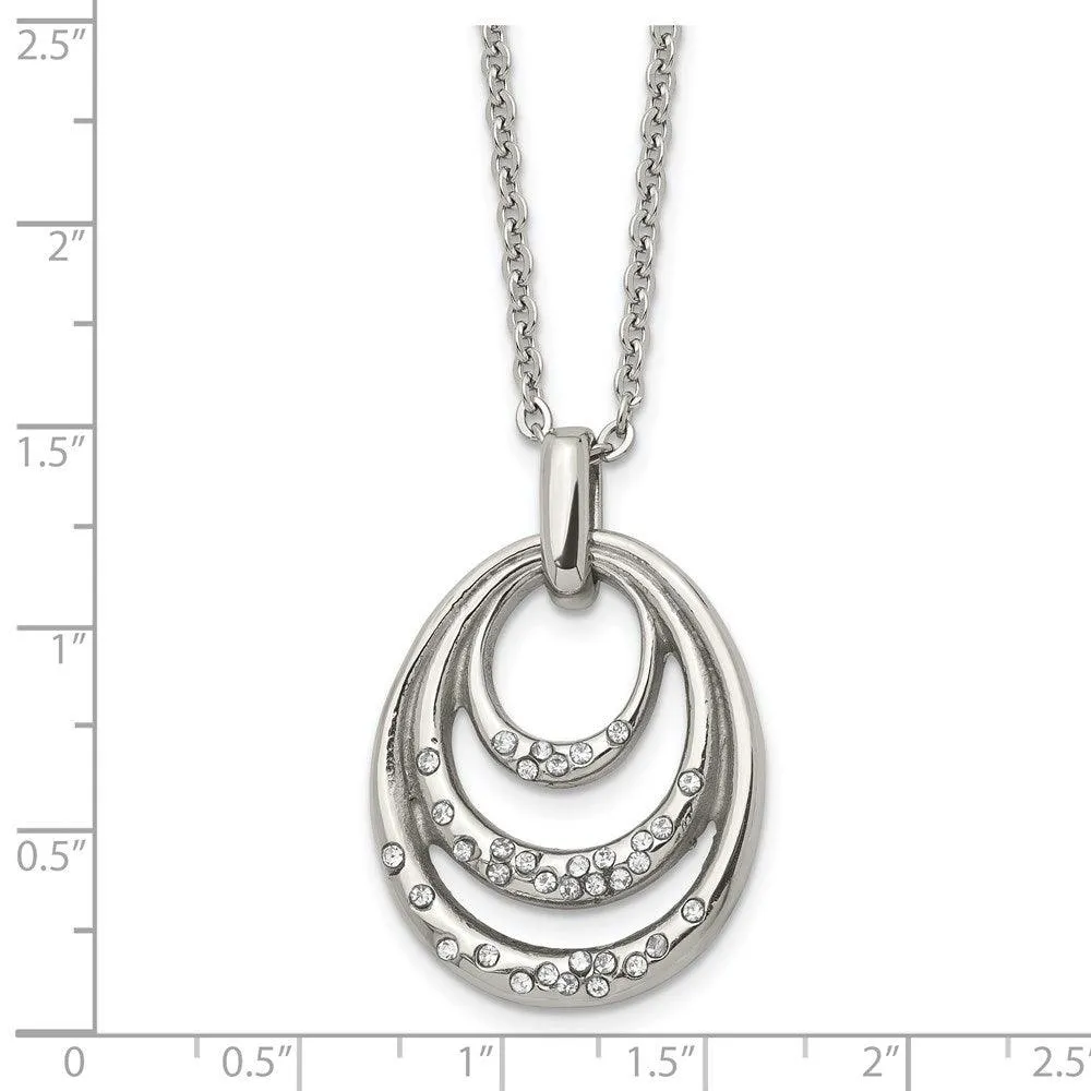 Stainless Steel CZ Necklace