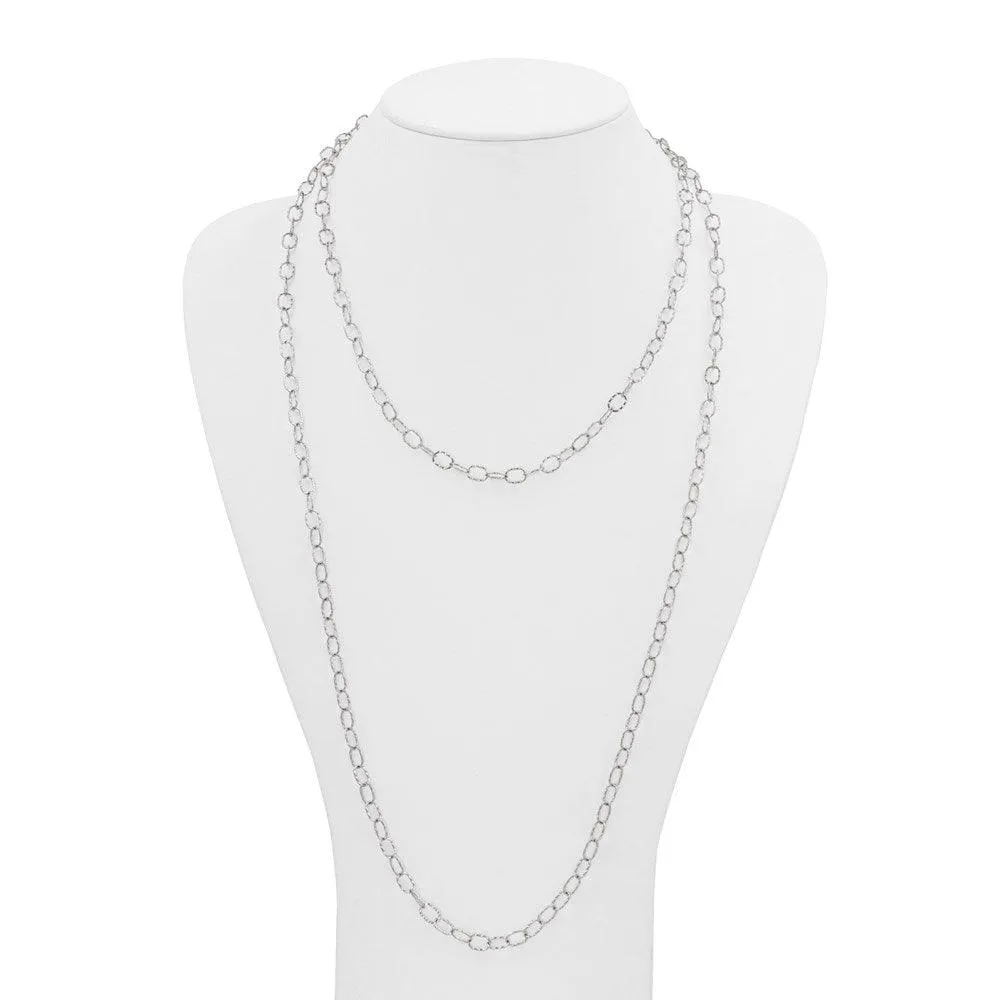 Stainless Steel Multi Chain 28in Layered Necklace