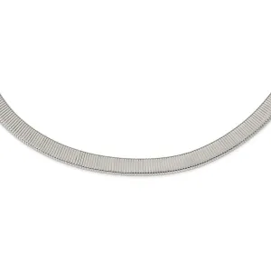 Stainless Steel Polished and Textured Necklace