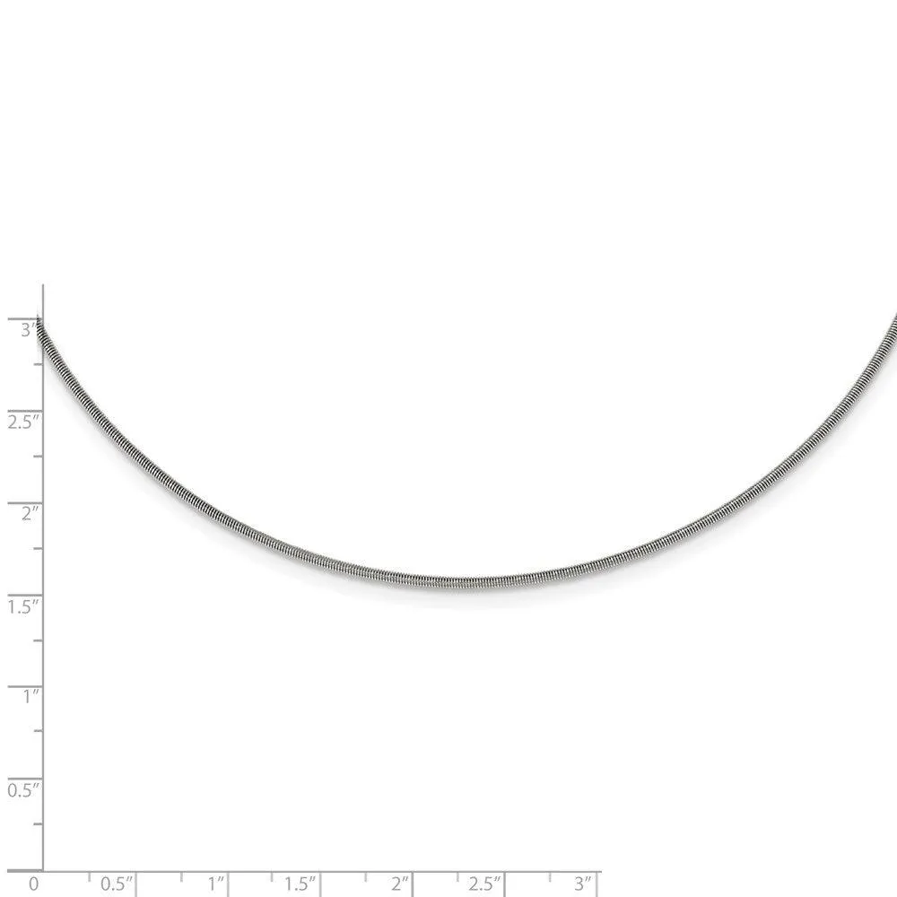 Stainless Steel Polished and Textured Necklace