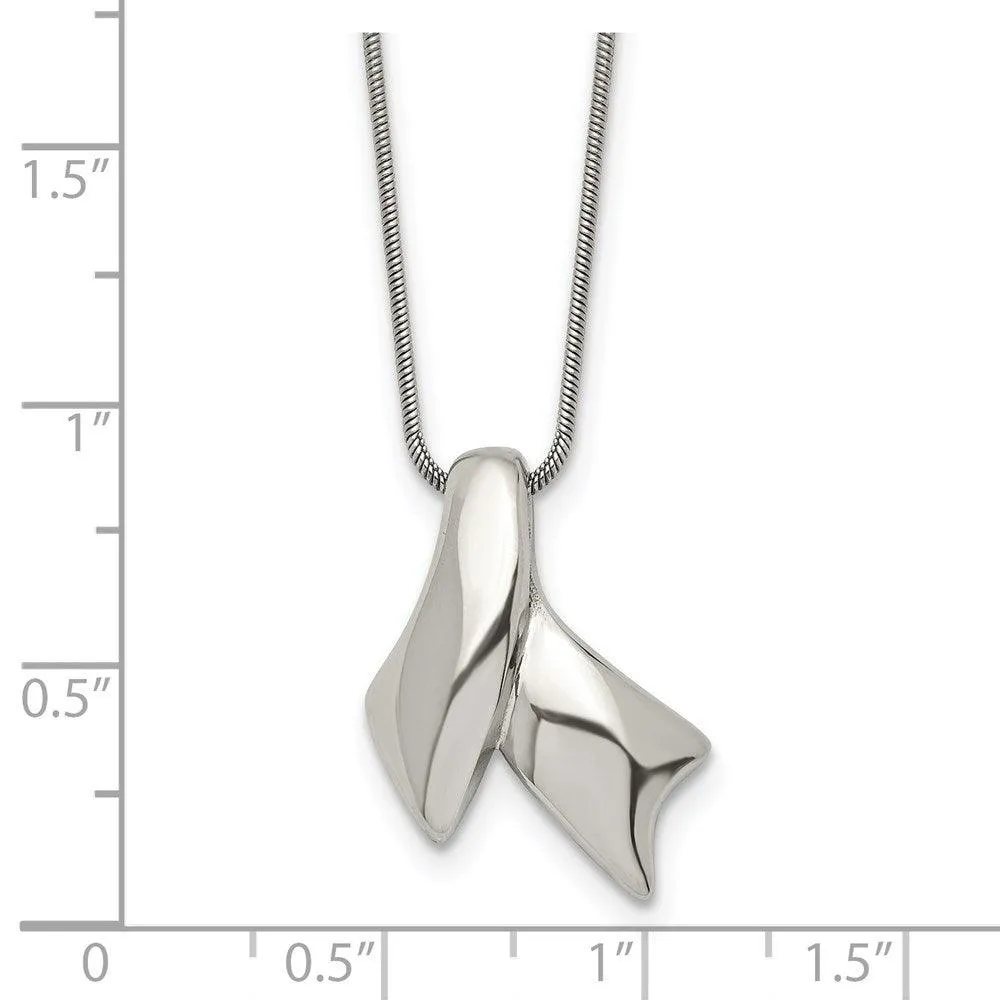 Stainless Steel Polished Awareness Pendant Necklace