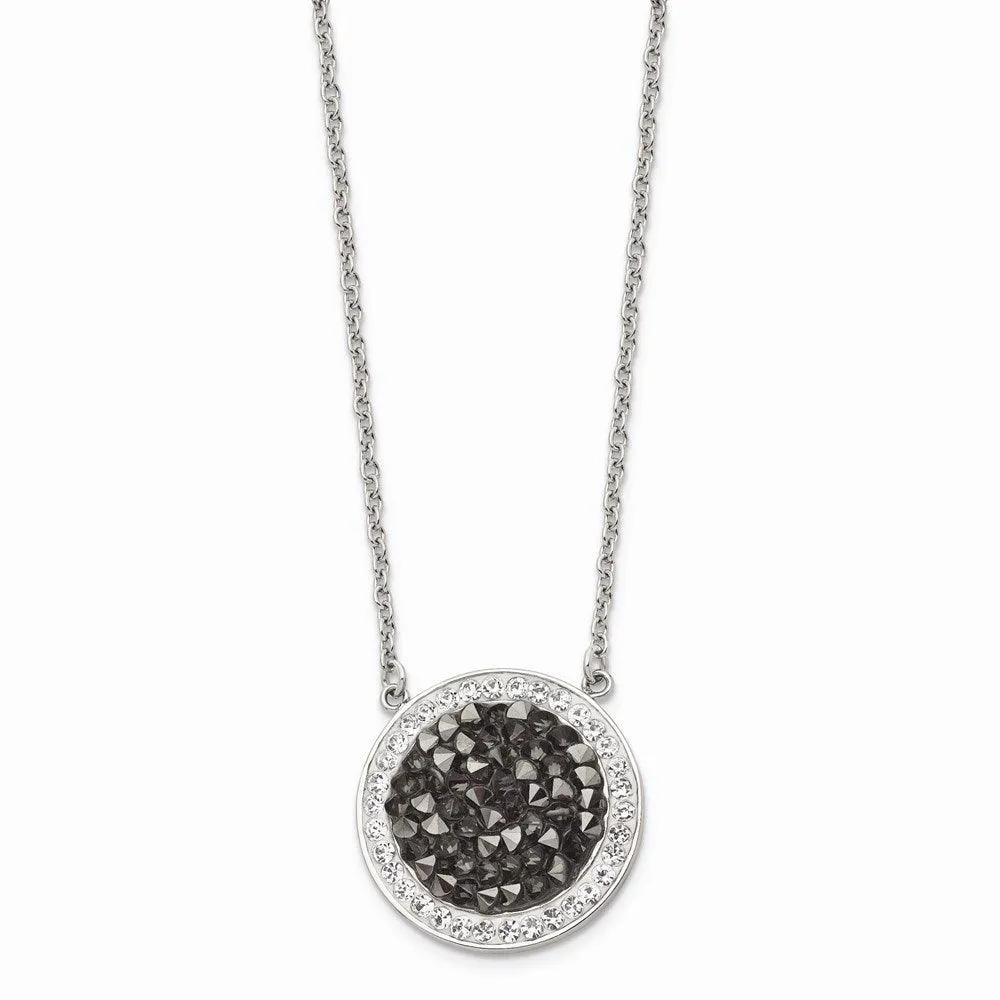 Stainless Steel Polished Crystal 2mm Necklace