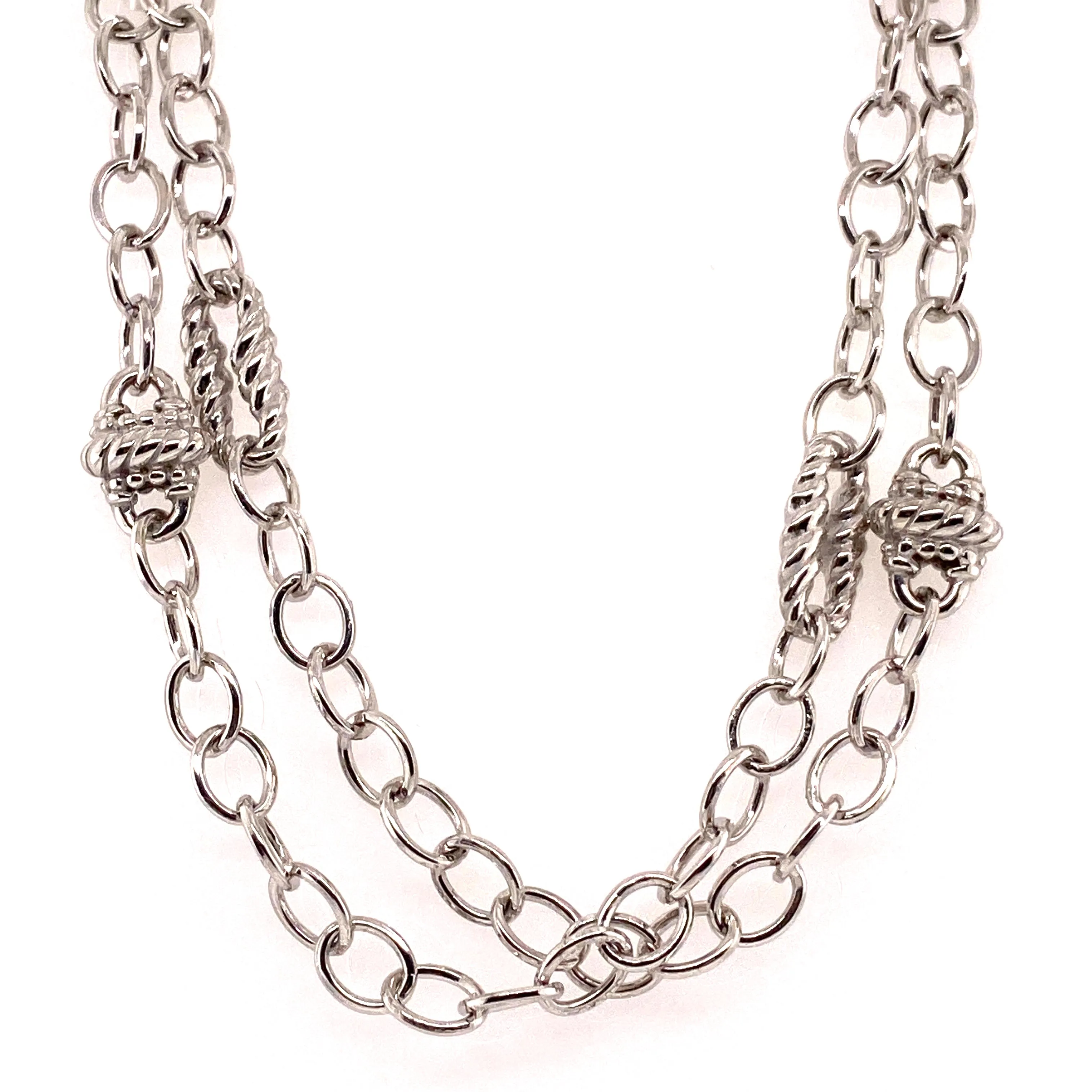 Sterling Silver and 18K Yellow Gold Layering Necklace