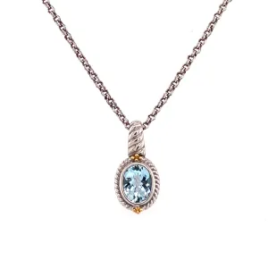 Sterling Silver Aqua Necklace