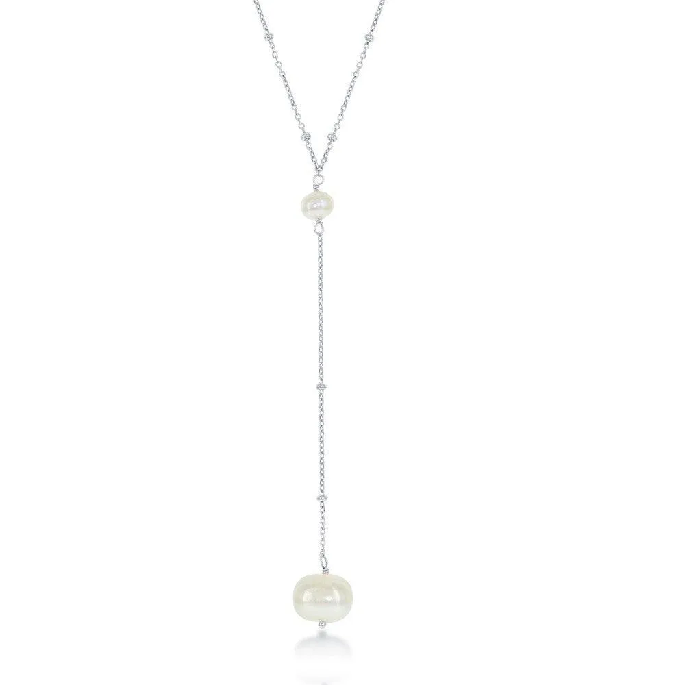 Sterling Silver Beads By The Yard FWP Lariat Necklace