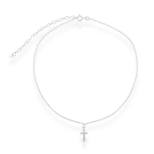 Sterling Silver Center Cross Choker