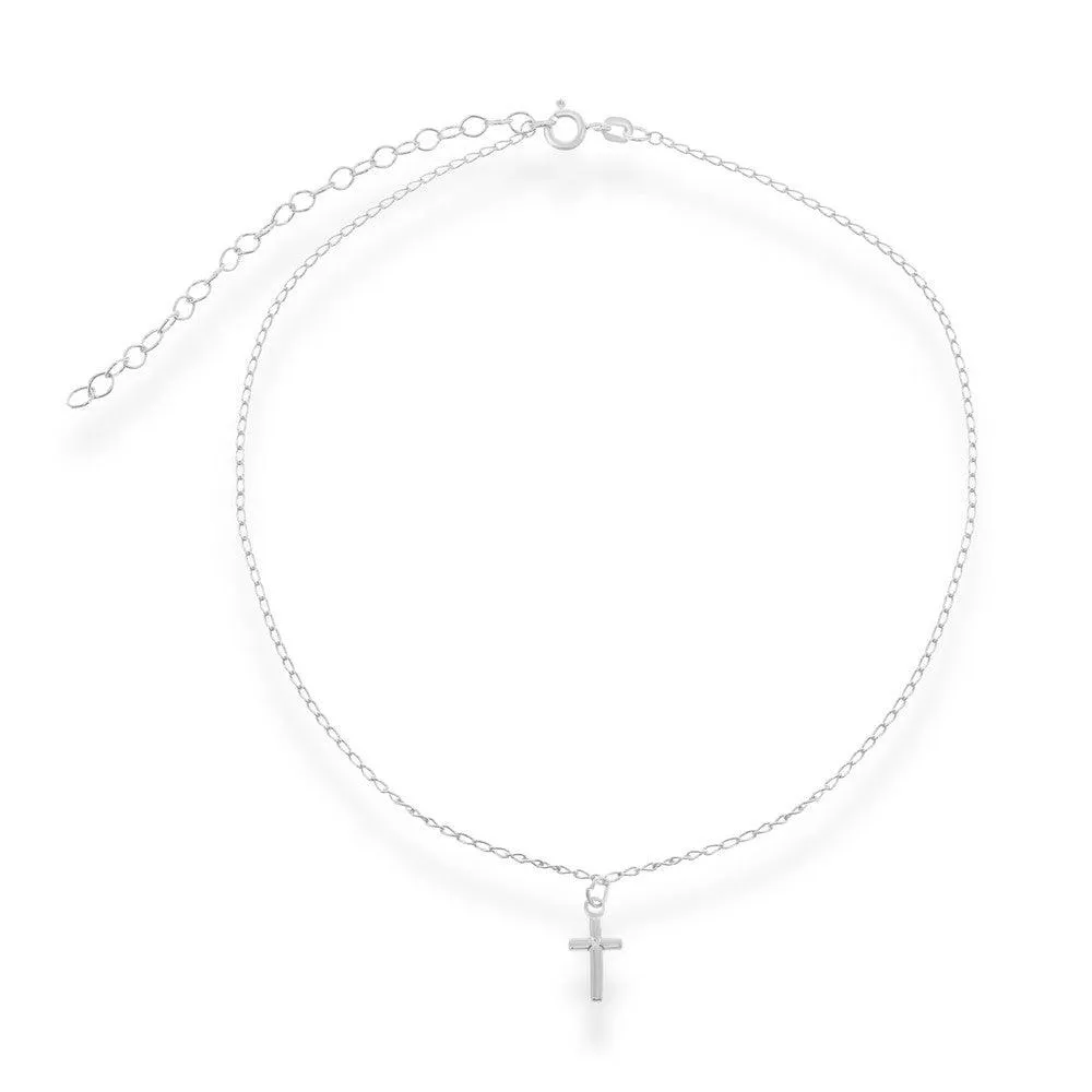 Sterling Silver Center Cross Choker
