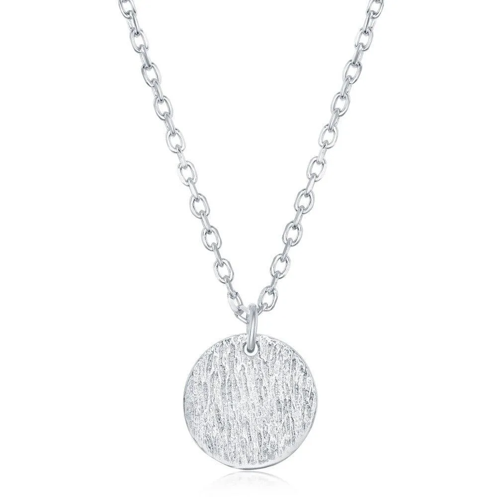 Sterling Silver Disc Design Necklace