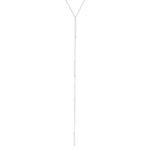 Sterling Silver Extra Long Y Design Bar Necklace