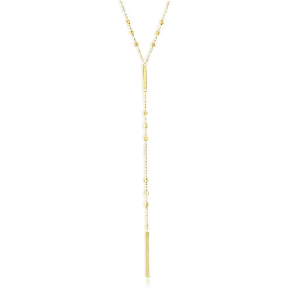 Sterling Silver Gold Plated Vertical Bars Necklace