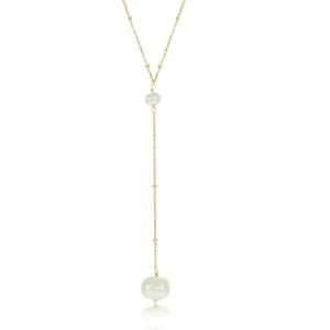 Sterling Silver GP Beads By The Yard FWP Lariat Necklace