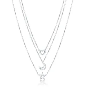 Sterling Silver Graduating Triple Strand Necklace