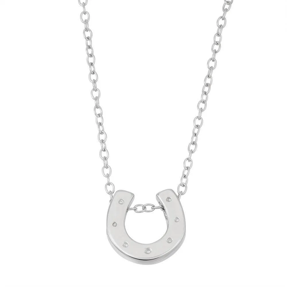 Sterling Silver Horseshoe Design Necklace