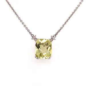 sterling silver lemon quartz necklace