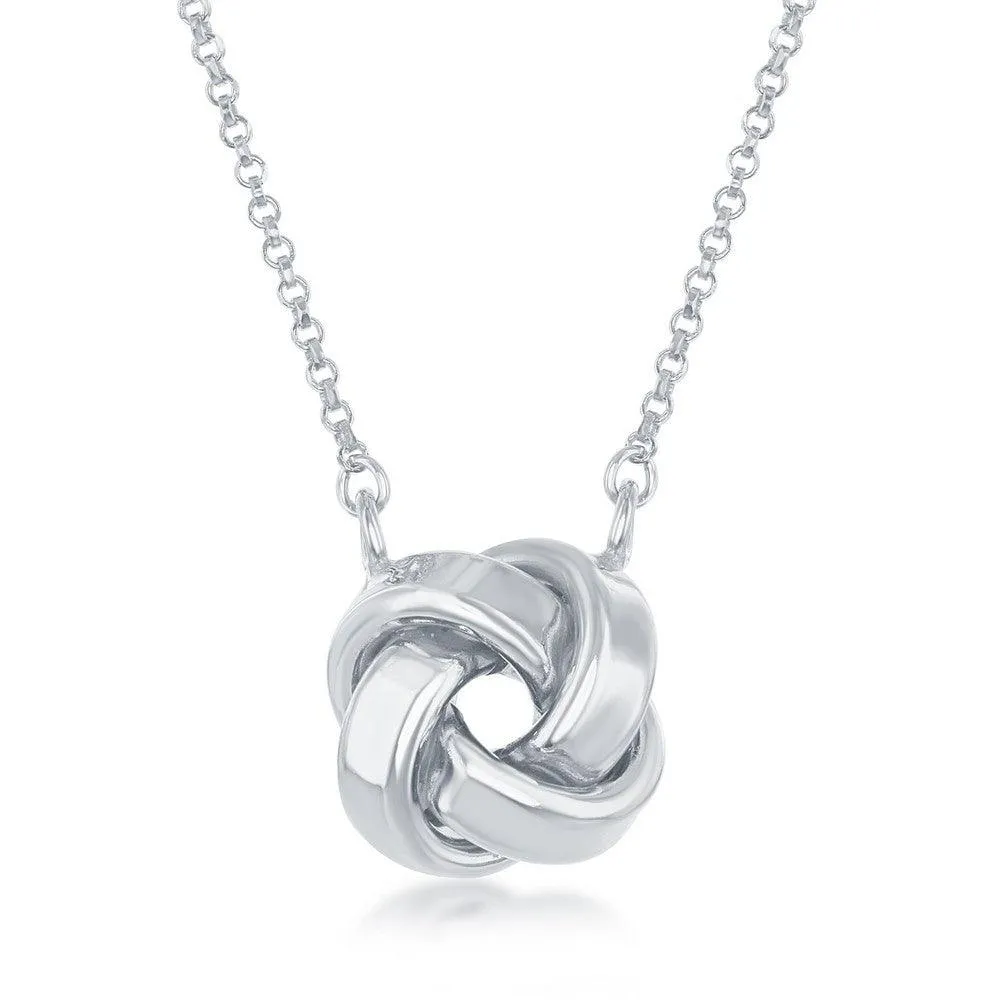 Sterling Silver Love Knot Design Necklace