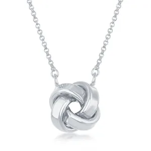 Sterling Silver Love Knot Design Necklace