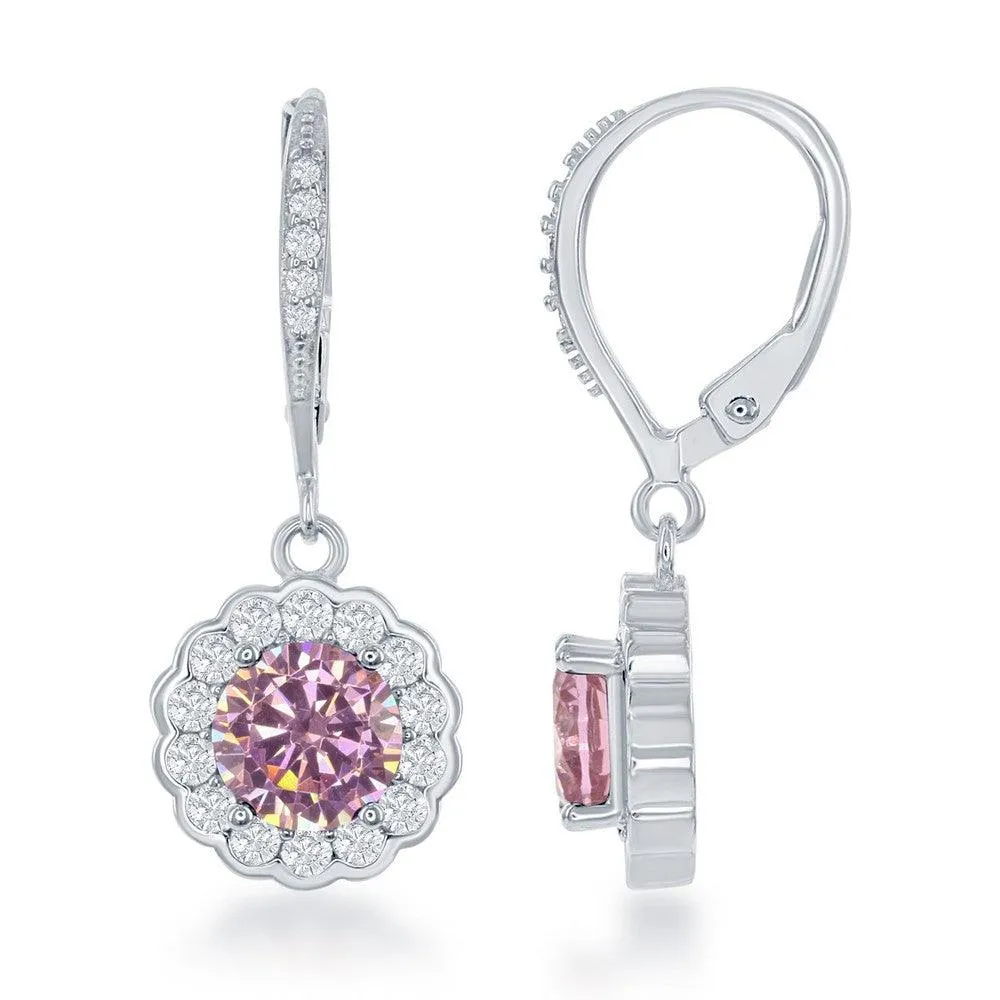 Sterling Silver October Birthstone Necklace and Earrings Set