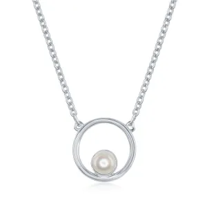 Sterling Silver Open Circle with FWP Necklace