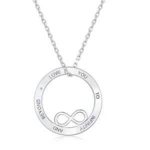 Sterling Silver Open Circle with Infinity Necklace
