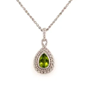 Sterling silver peridot necklace