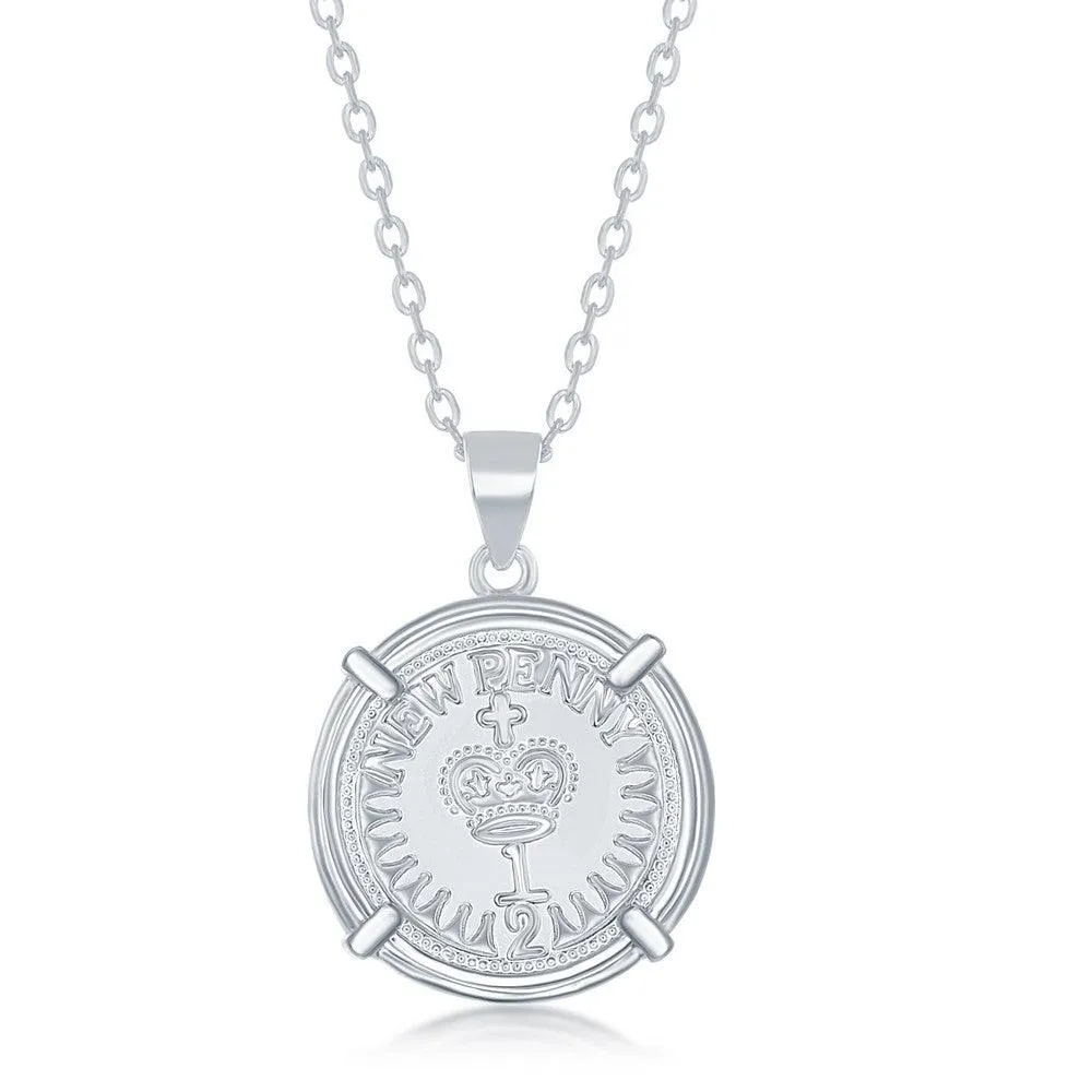 Sterling Silver Queen Elizabeth Coin Necklace