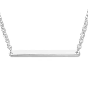 Sterling Silver Small Bar Design Necklace