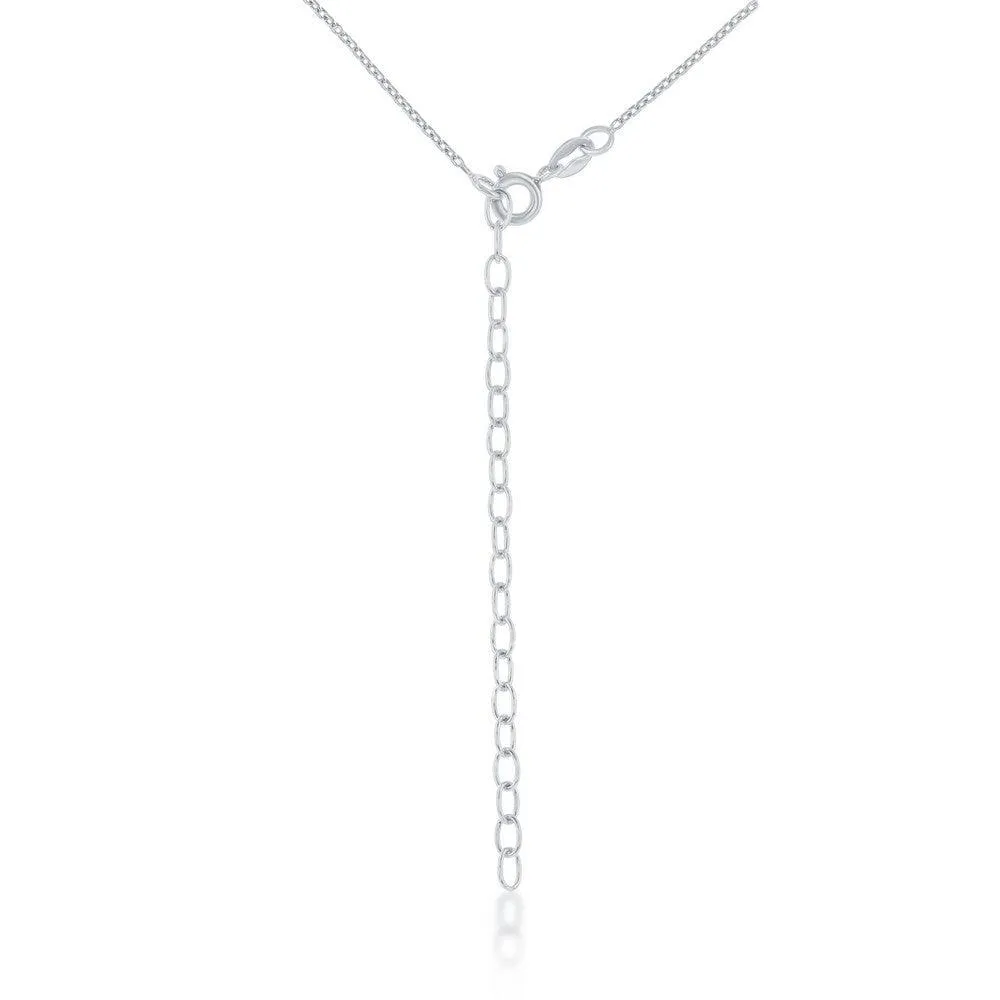 Sterling Silver Small CZ By The Yard Choker Necklace