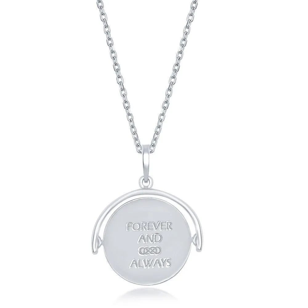 Sterling Silver Spinning Disc Necklace