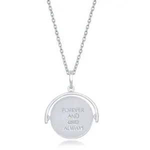 Sterling Silver Spinning Disc Necklace