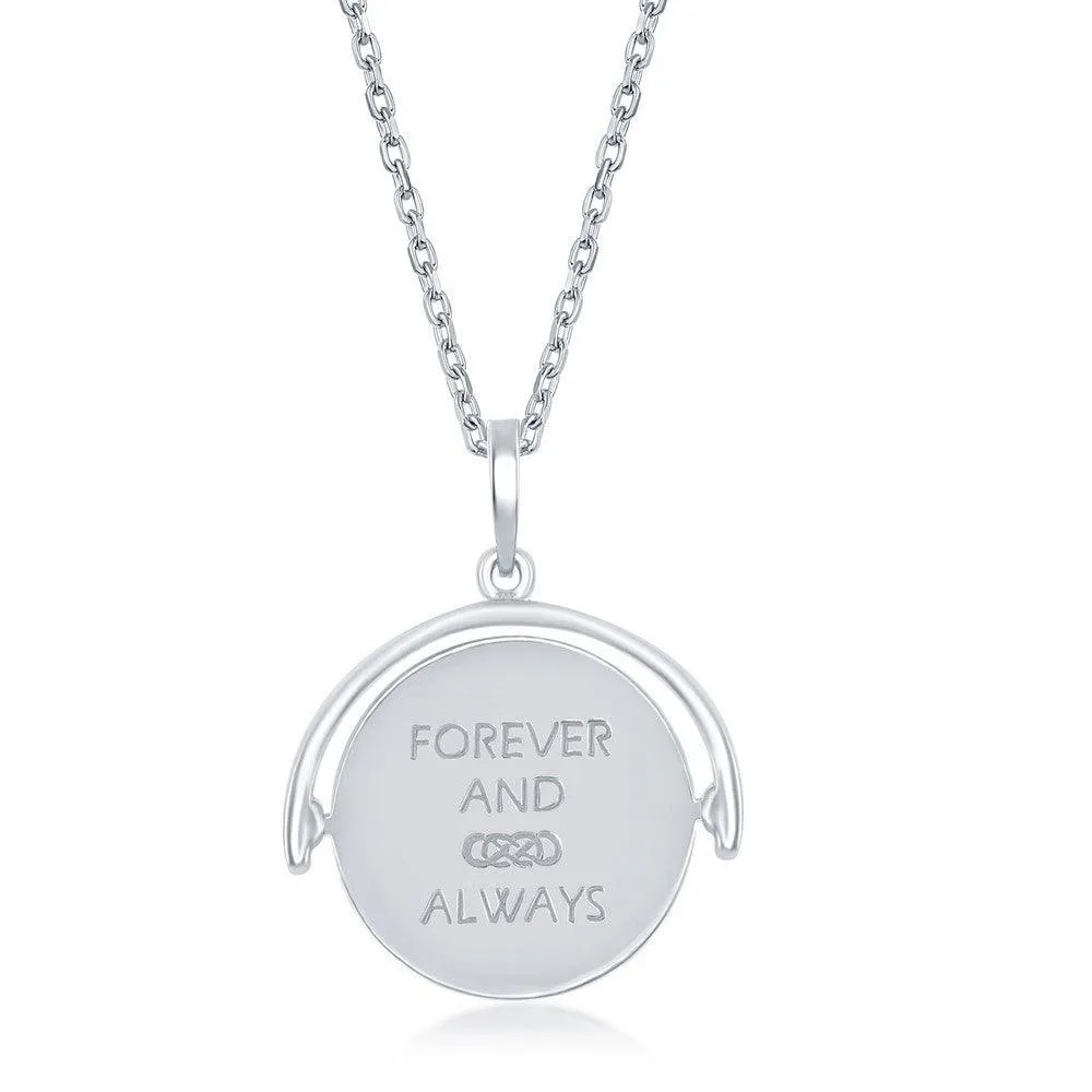 Sterling Silver Spinning Disc Necklace