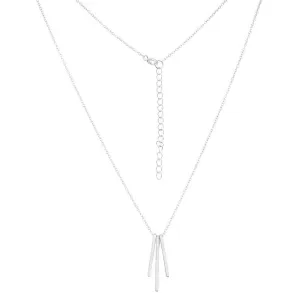 Sterling Silver Triple Hanging Bars Design Necklace