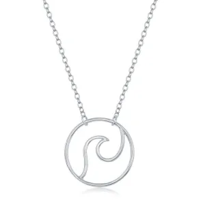 Sterling Silver Wave Design Necklace