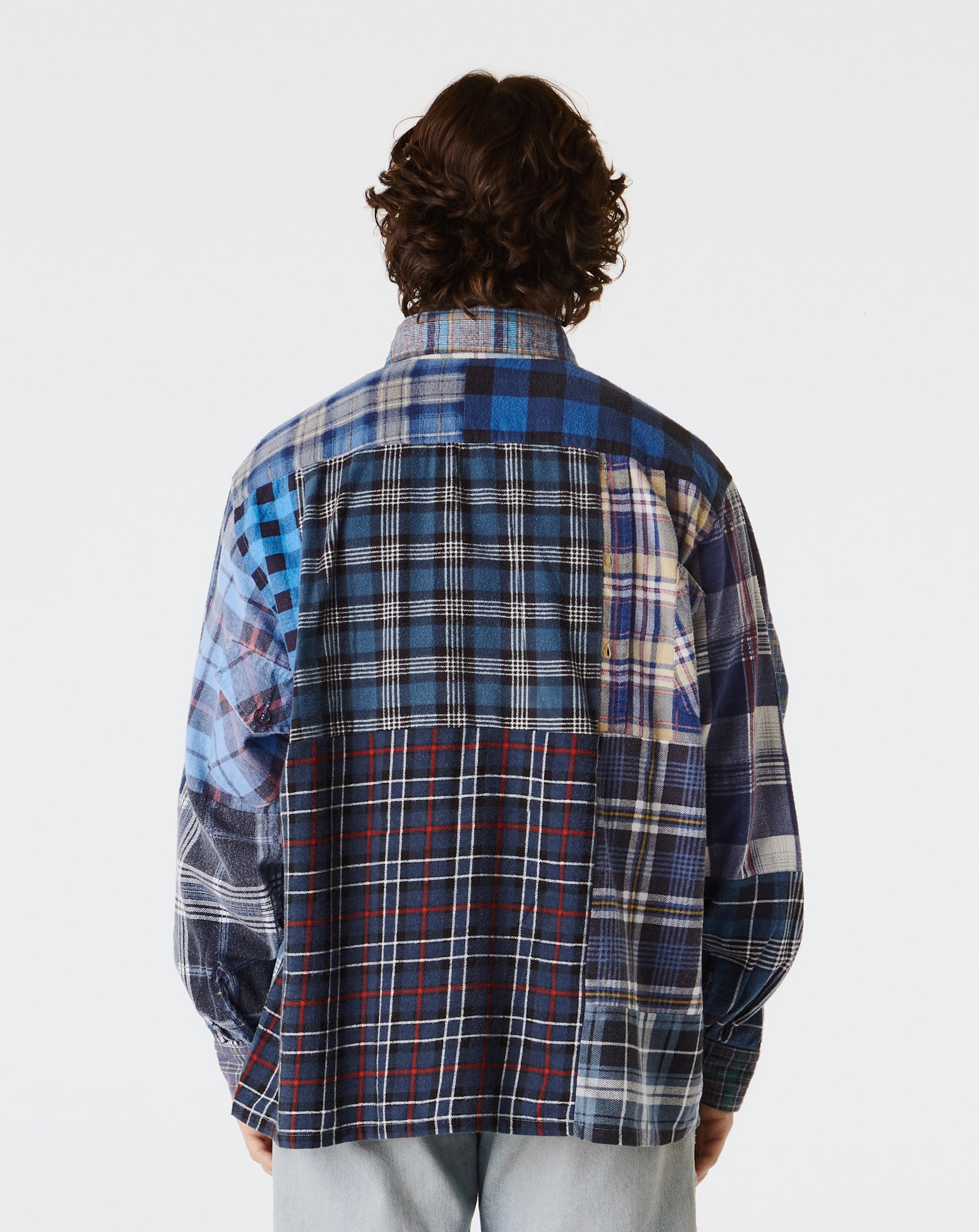 Straight Hem Flannel Shirt