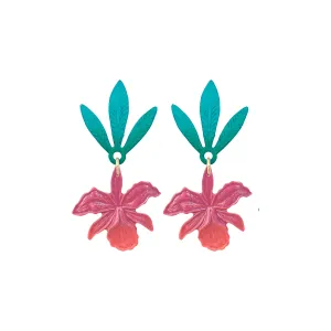 Sunset Orchid Earrings
