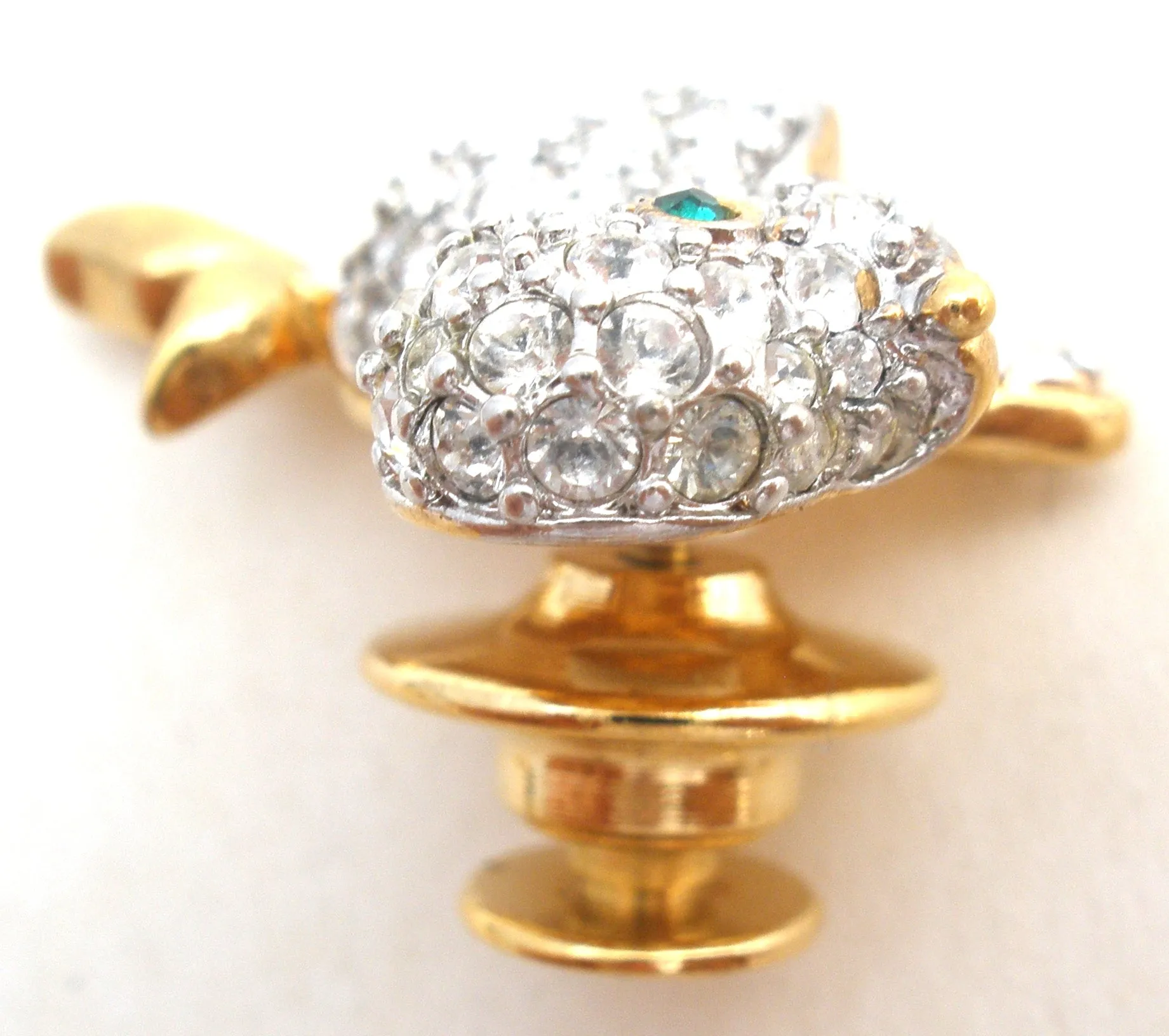 Swarovski Seal Pin or Tie Tack Pave Crystals