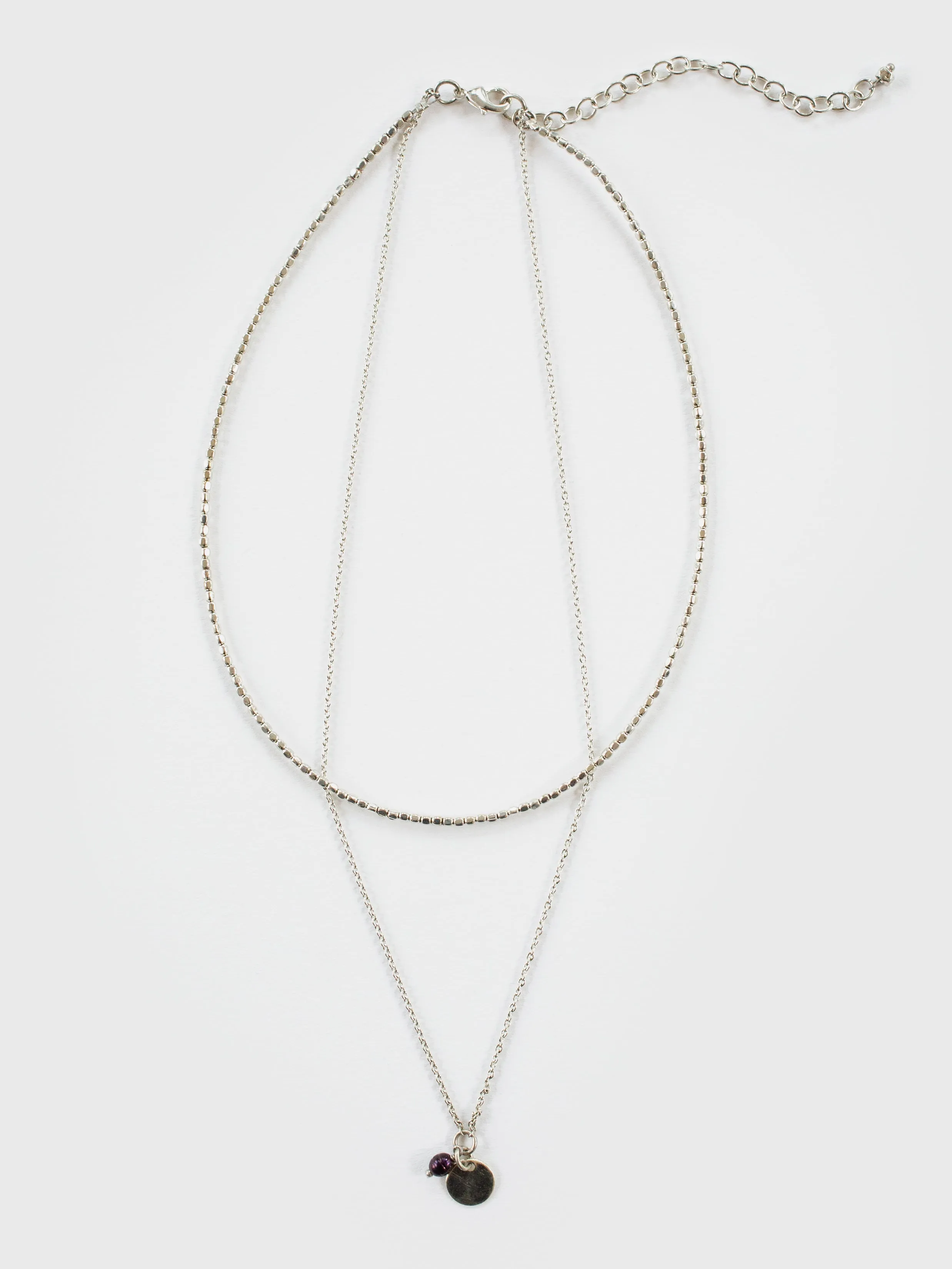 Talisman Layered Necklace - Silver