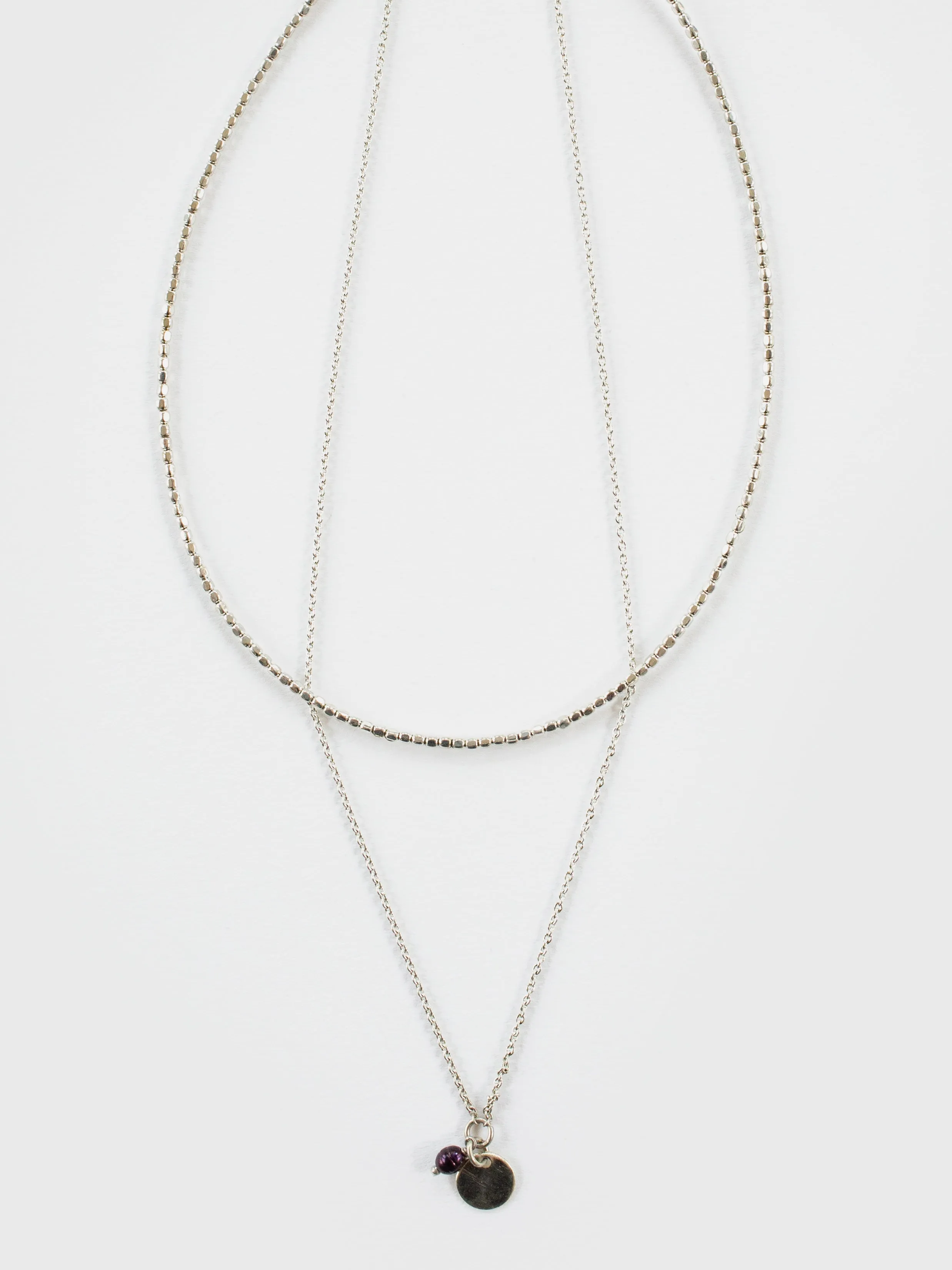 Talisman Layered Necklace - Silver