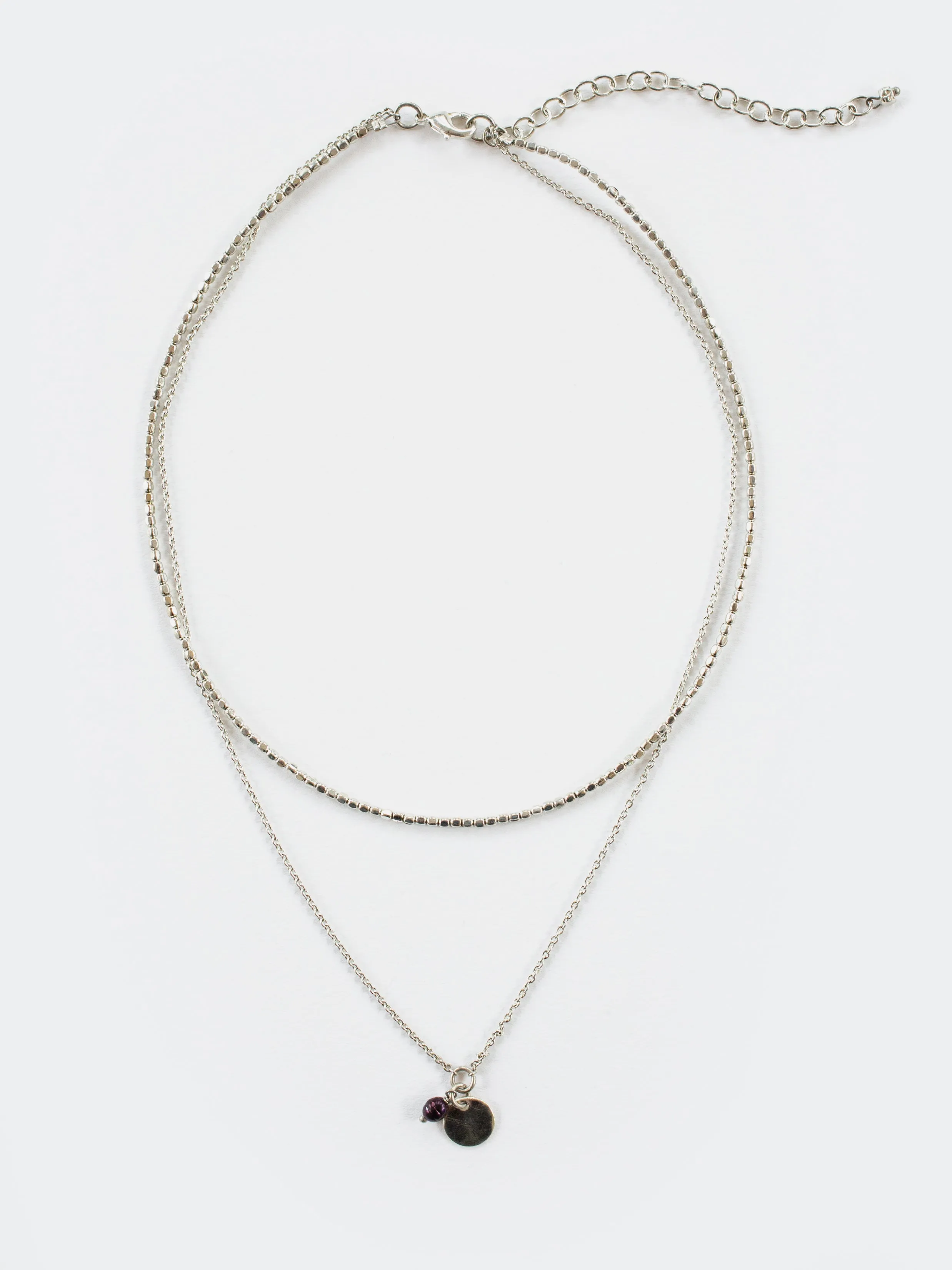Talisman Layered Necklace - Silver