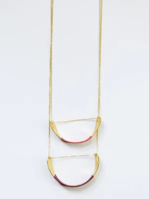 Threaded Helix Necklace - Red