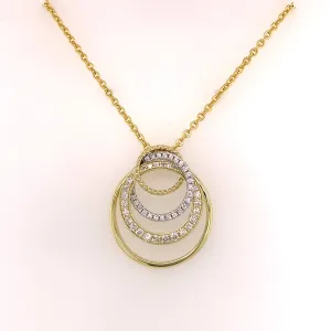 Two-Tone Layered Diamond Pendant