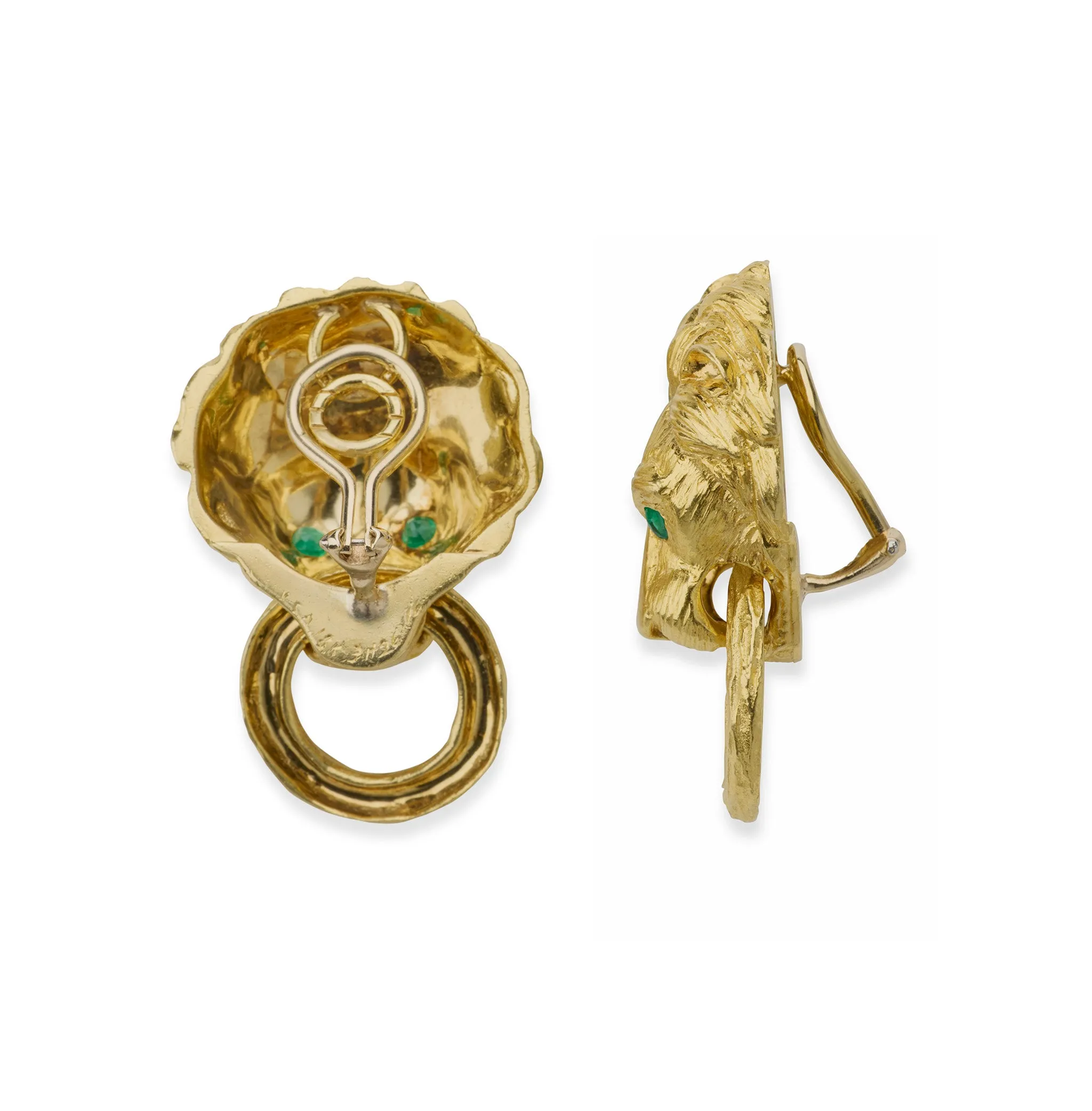 Van Cleef & Arpels Lion Door Knocker Earrings