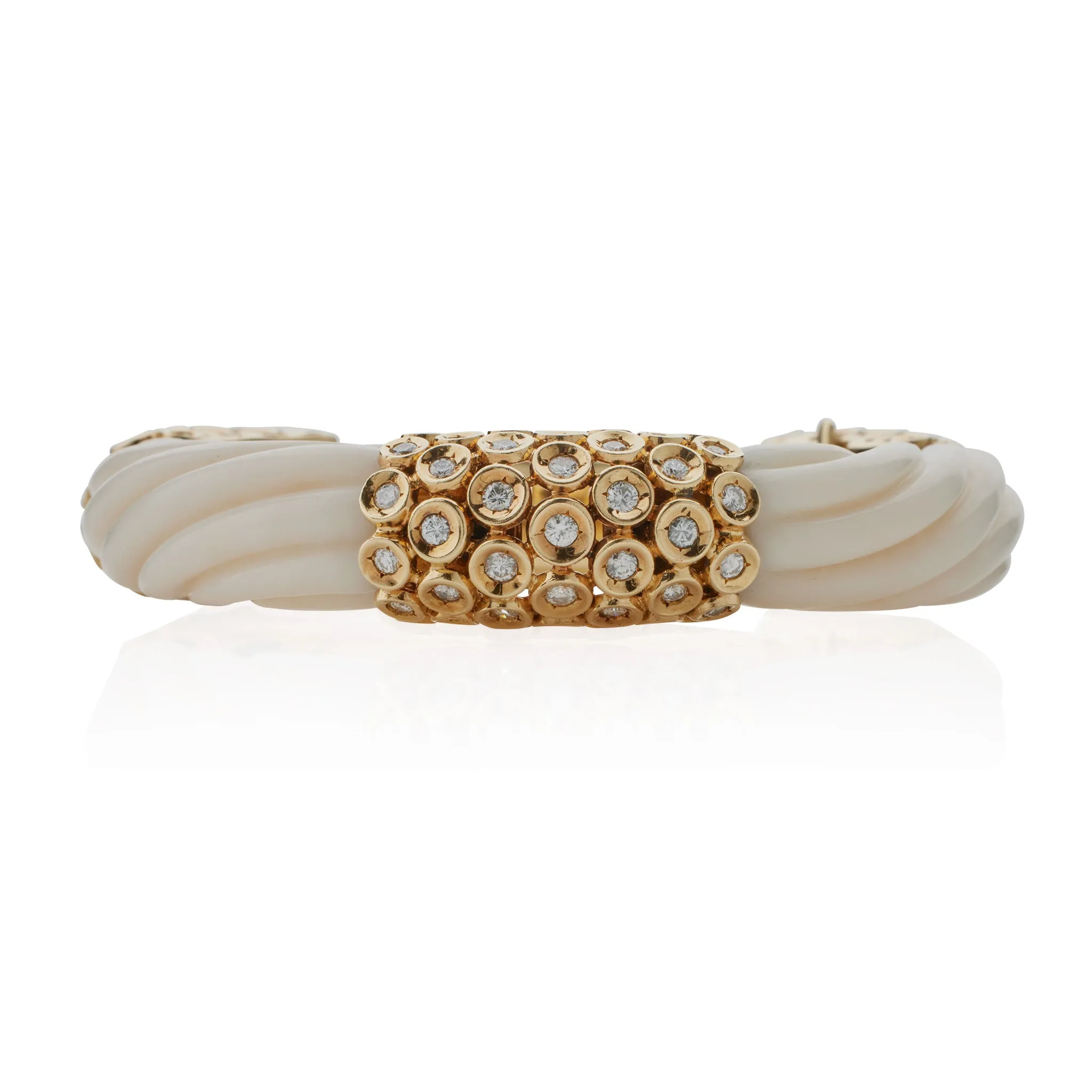 Van Cleef & Arpels White Coral and Diamond Bracelet