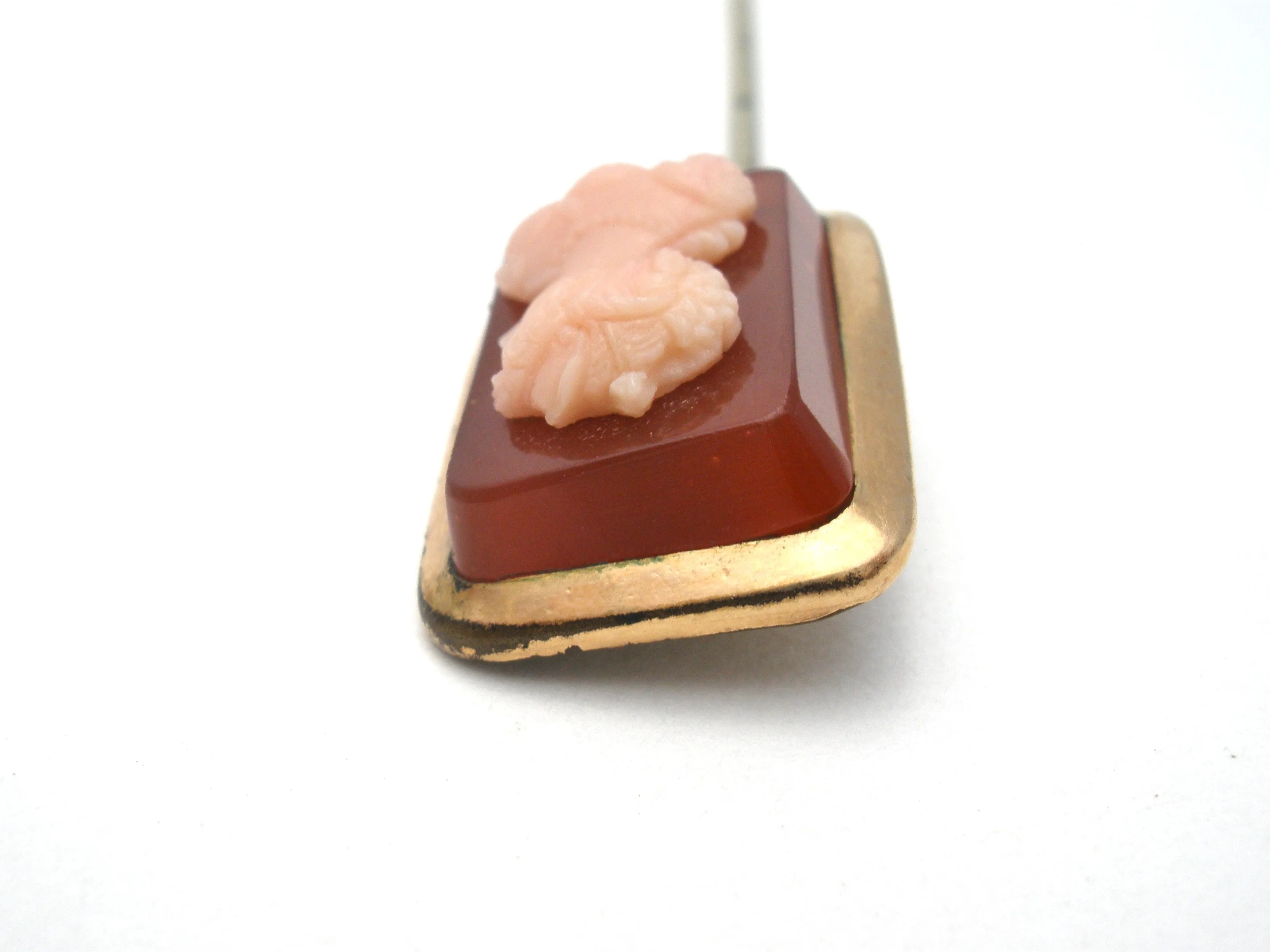 Victorian Hard Stone Cameo Stick Pin